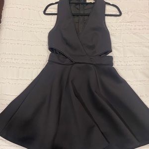 Keepsake black scuba cut out dress